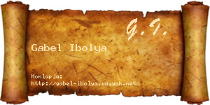 Gabel Ibolya névjegykártya