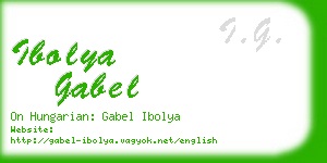 ibolya gabel business card